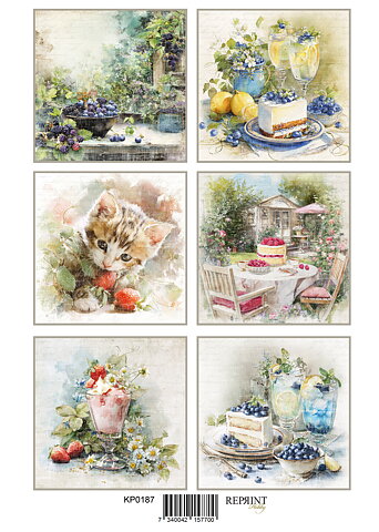 Papper Klippark -  Summer Garden  -  A4