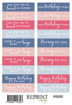 Stickers Reprint - Summer Garden  English text  11x16 cm