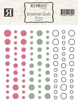 Adhesive Enamel Dots Summer Garden Collection