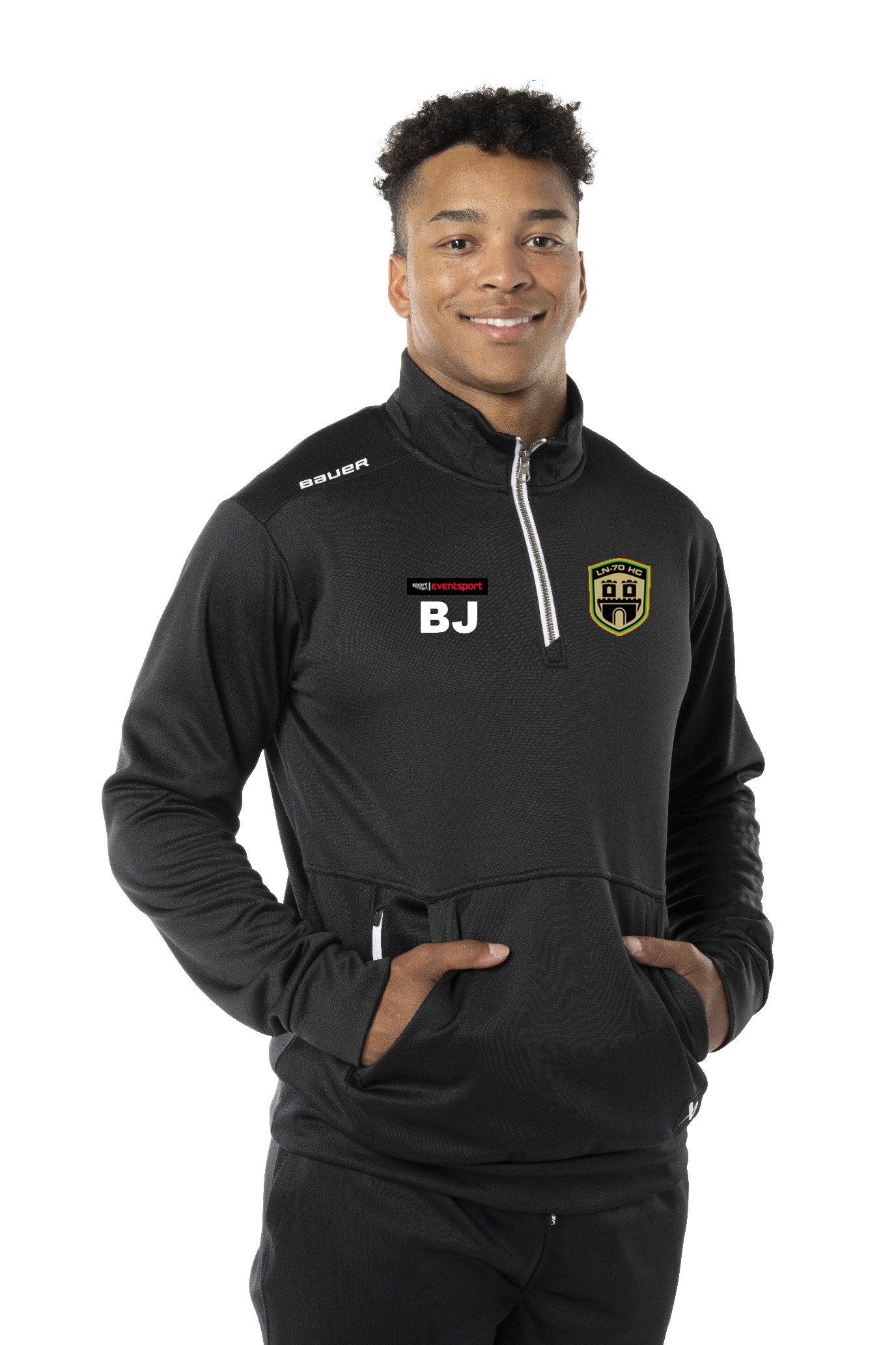 BAUER TEAM FLEECE 1/2 ZIP S23 JR (Svart) LN-70