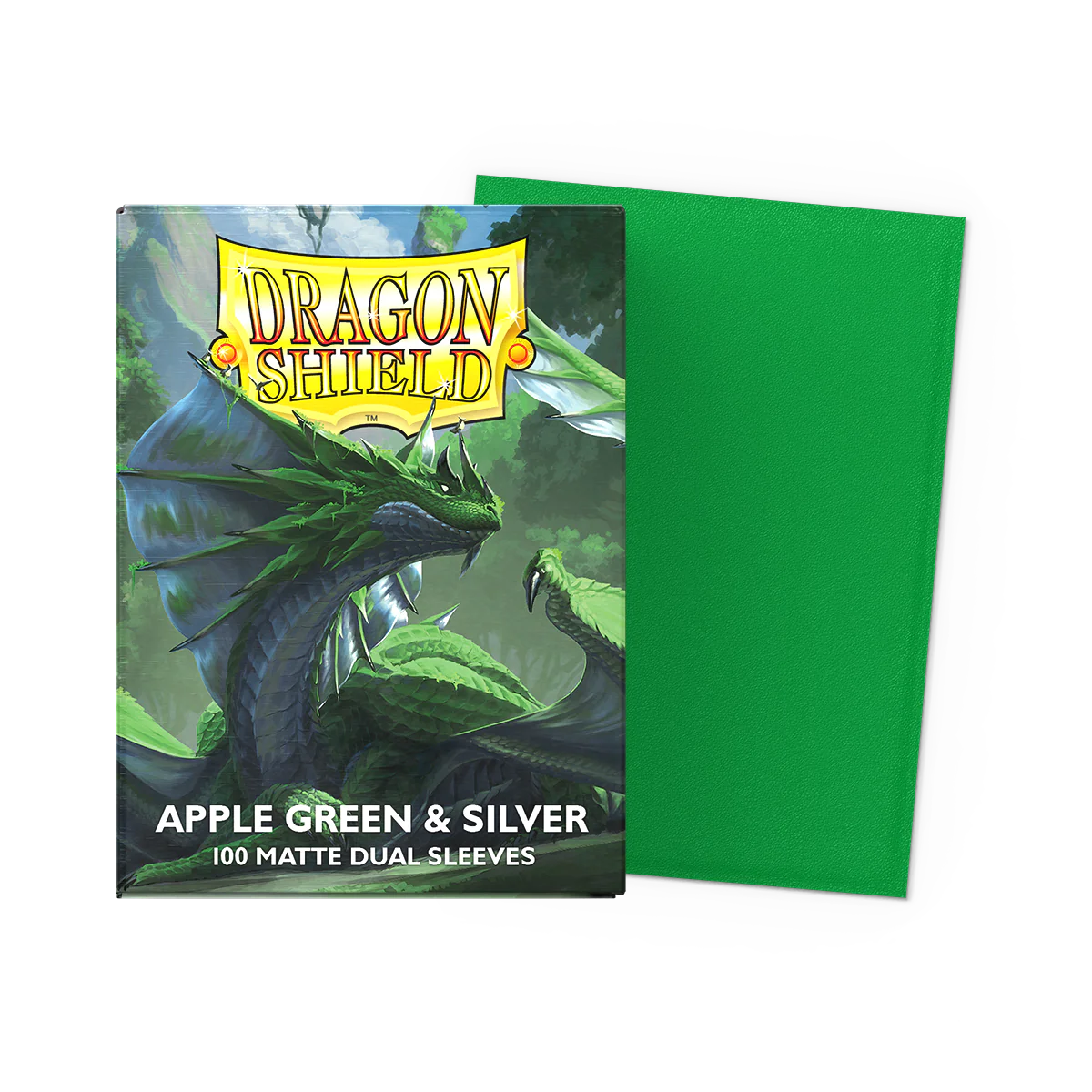 Dragon Shield: Apple Green & Silver - Matte Dual Sleeves