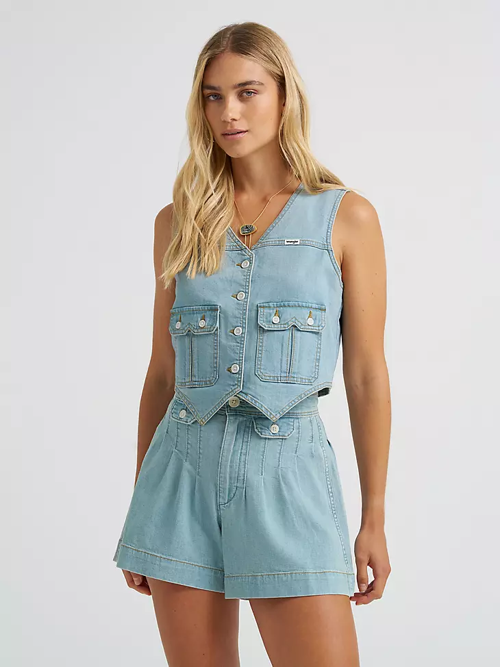 WOMEN'S COUNTRY ESTATE DENIM VEST - 3
