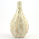 Anna-Lisa Thomson (1940) White Vase with Fishbone Relief 24 cm