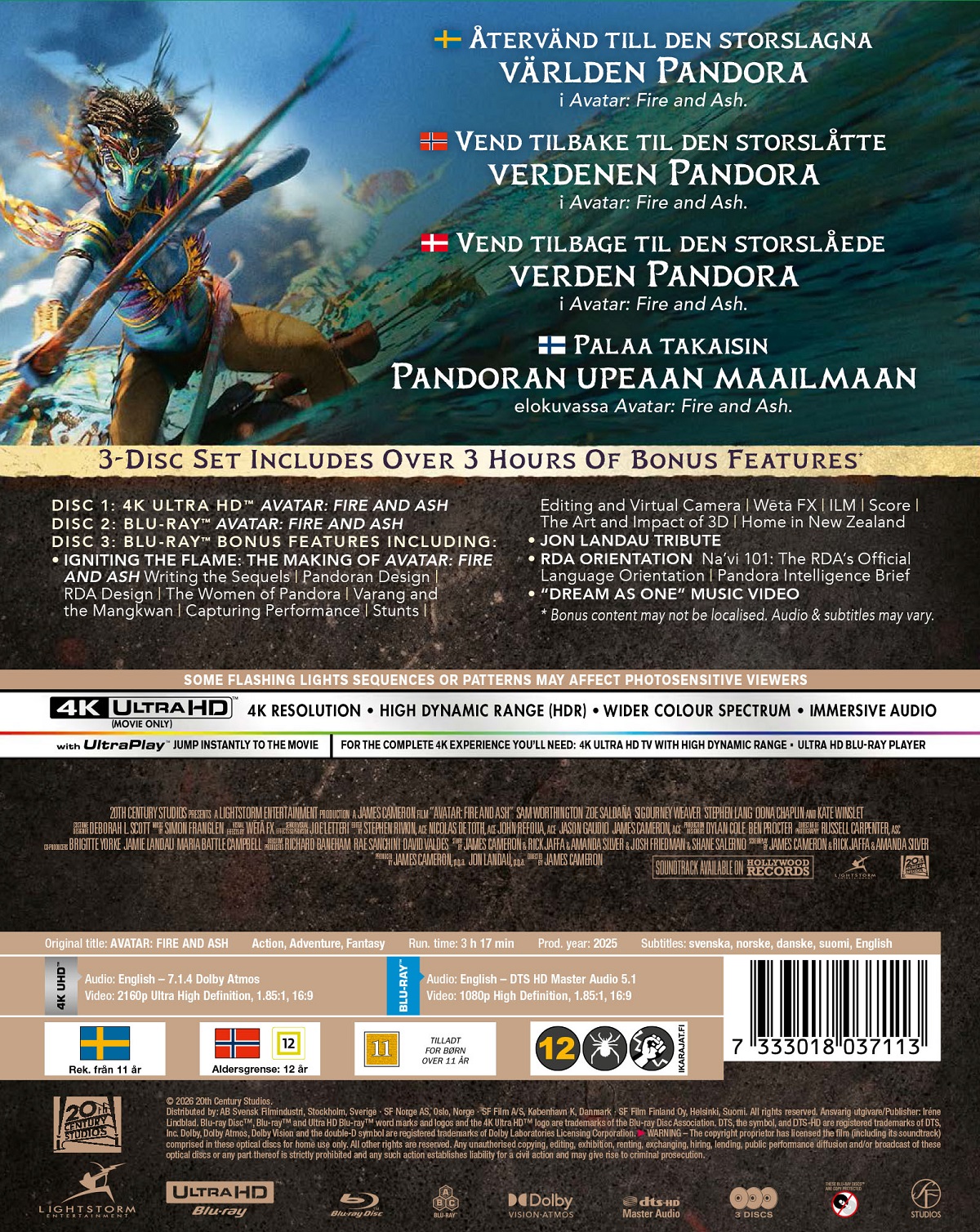 Avatar: Fire and Ash (Limited Edition Steelbook) (4K Ultra HD + Blu-ray) - 2