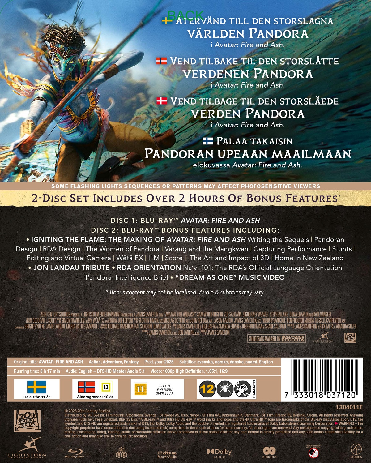 Avatar: Fire and Ash (Limited Edition Steelbook) (Blu-ray) - 2