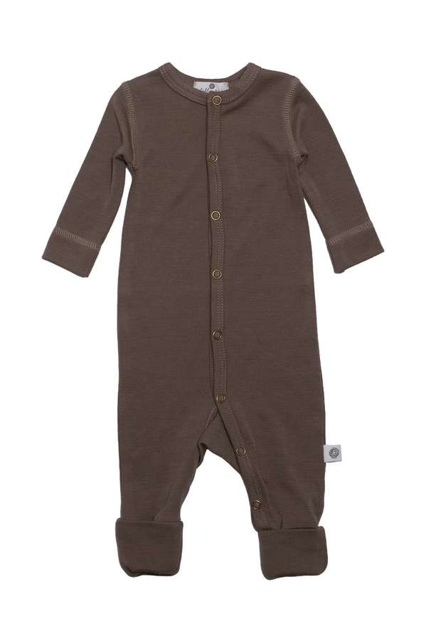  Merionull till baby  bodysuit / overall  från Lille Barn - Valnöt - 3