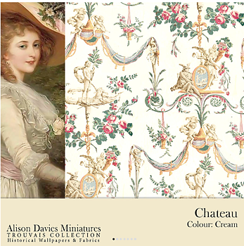 Luxury wallpaper -Chateau 18th century wallpaper- Cream - from Alison Davies