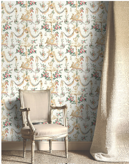 Lyxig tapet -Chateau 18th tals tapet- Cream  - från Alison Davies - 4
