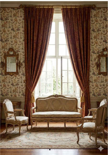 Lyxig tapet -Chateau 18th tals tapet- Cream  - från Alison Davies - 2