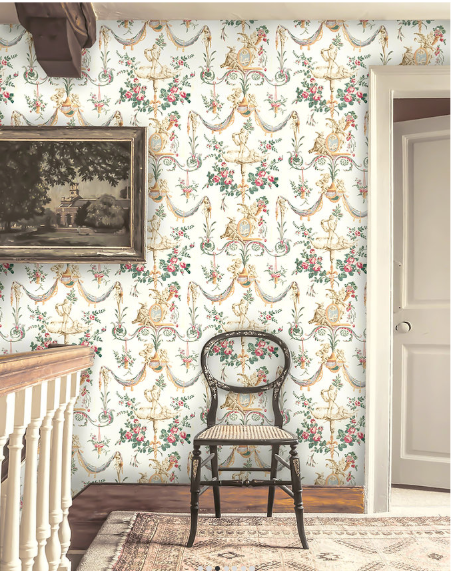 Lyxig tapet -Chateau 18th tals tapet- Cream  - från Alison Davies - 3