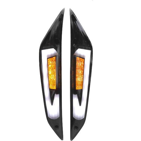 Front Turn Signal LED EVO-4 - E-approved - Smoke colored - Piaggio ZIP2000 - Power1