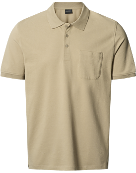 Piké-/tenniströja i beige organisk bomull (Clipper)