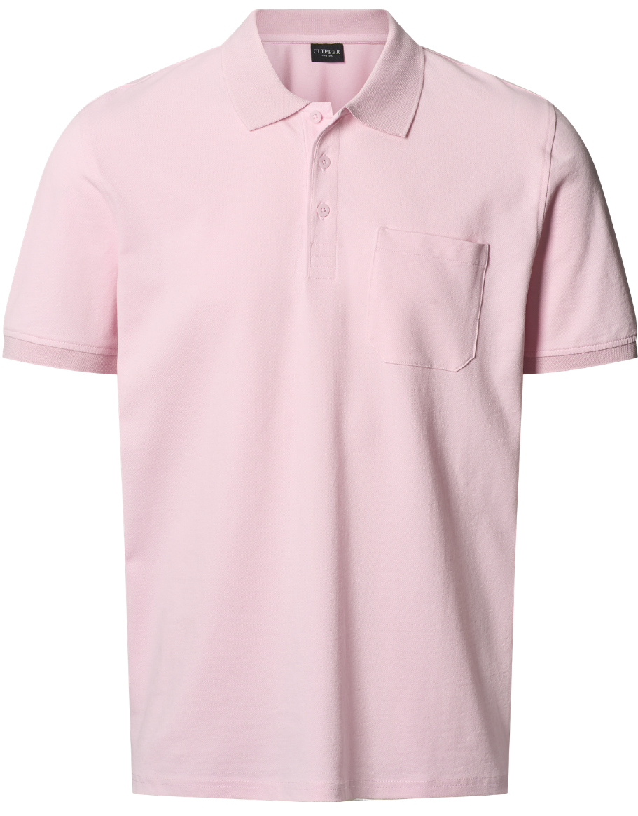 Piké-/tenniströja i rosa organisk bomull (Clipper)