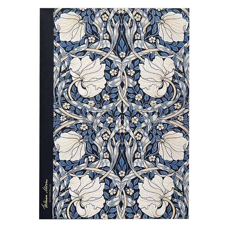 Anteckningshäfte - Pimpernel Mörkblå Storblommig William Morris