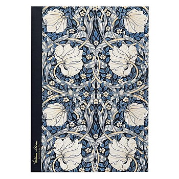 Anteckningshäfte - Pimpernel Mörkblå Storblommig William Morris
