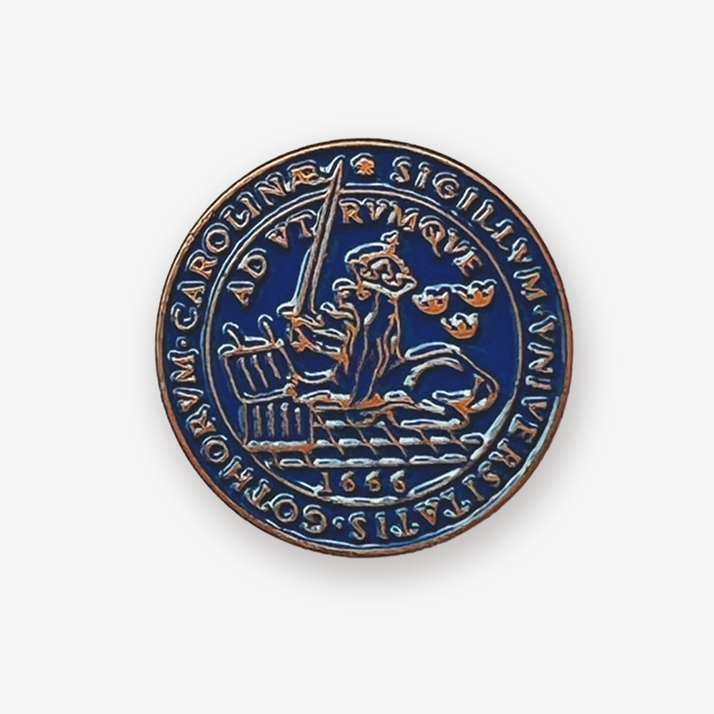 Pin med universitetets sigill - 2