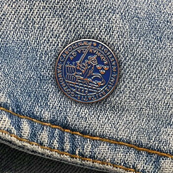 Pin with the university seal