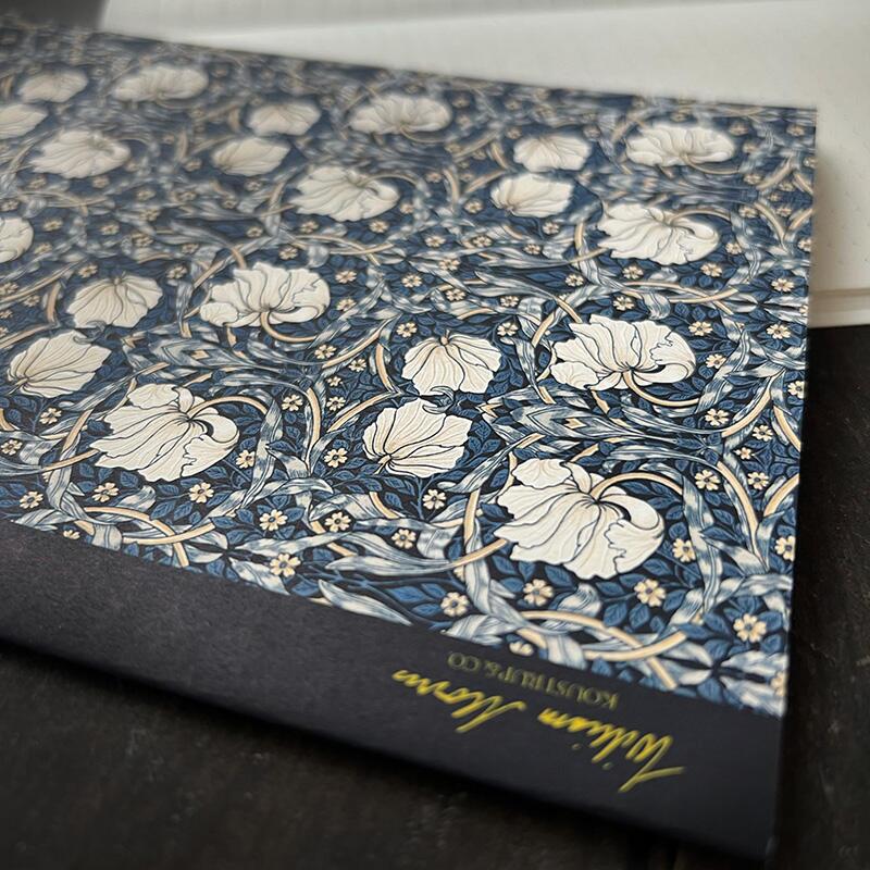 Anteckningshäfte - Pimpernel Mörkblå Småblommig - William Morris  - 4