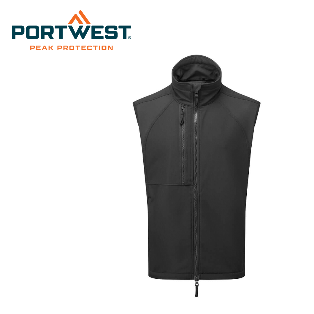 Liivi Softshell Portwest Musta