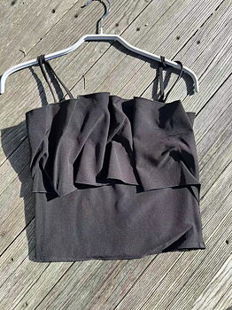 Selected Femme Vinelle Pleated Bandeau Top