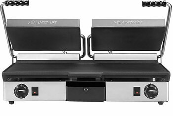 Milan Toast  - Klämgrill - Gjutjärn Dubbel - Slät lag och bord