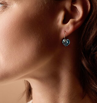 GULDTITAN RING HEART AQUAMARIN 10MM