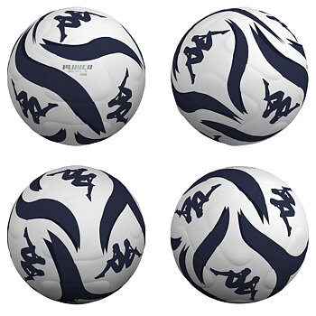 Kappa Player 20.3 HYB Fotboll vit/blå – Hybrid Träningsboll (12-pack)