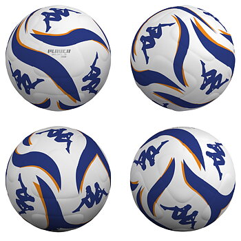 Kappa Player 20.3 HYB Fotboll vit/blå/orange – Hybrid Träningsboll (12-pack)