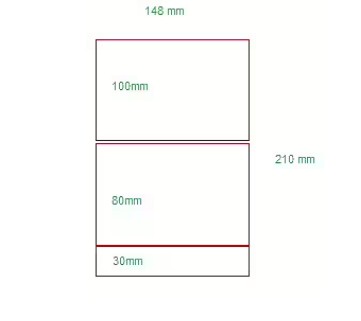 A5 210x148mm laser sheet with perforation 1000pcs sheets per fp