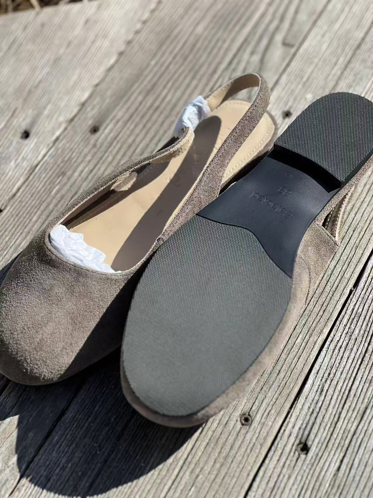 Selected Femme Charlotte Ballerina Chocolate - 2
