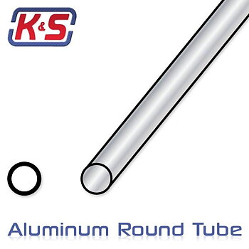 K&S Aluminiumrör 1.6x305mm (1/16inch .014inch) (3)