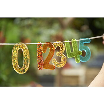 Sensoriska siffror glitter 14/fp