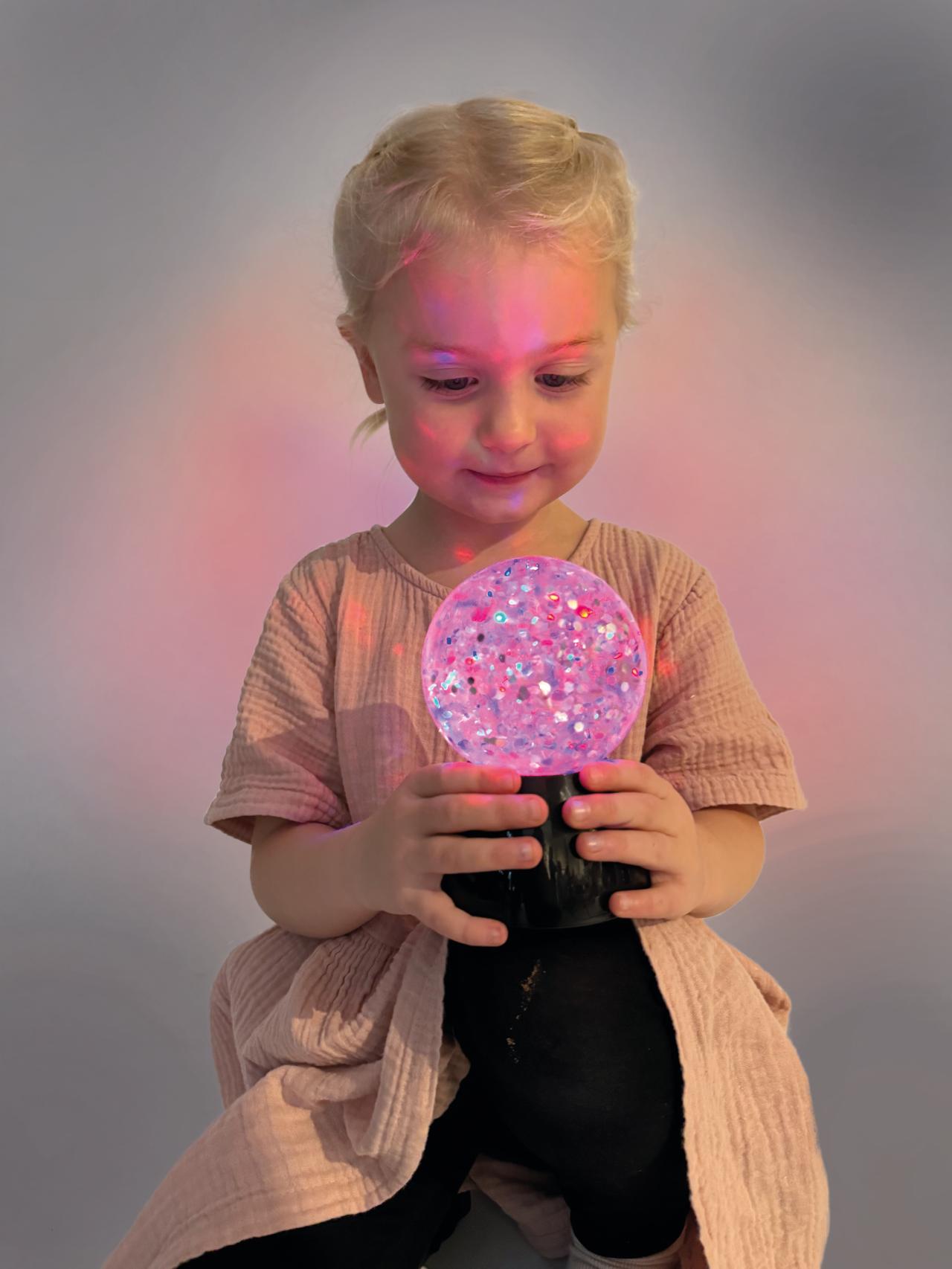 Sensorisk glitterlampa 9 cm diameter - 2