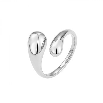 Bud to Rose Ring Mini Drop - Silver