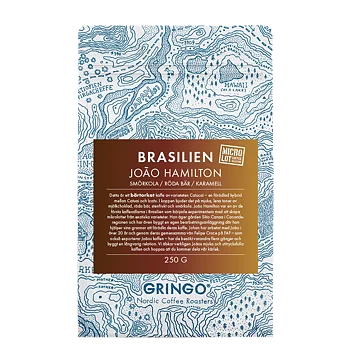 Gringo Nordic - João Hamilton - Brasilien - Ljusrostade hela kaffebönor - 250g