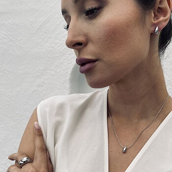 Bud to Rose halsband mini drop - silver