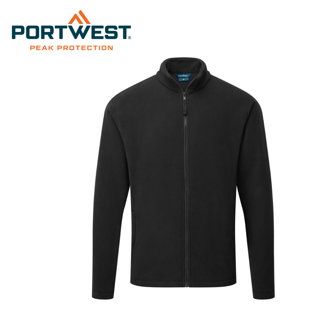 Fleecetakki Portwest Eco Musta