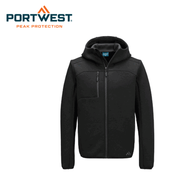 Fleecetakki Portwest Tech Fleece Hood Musta