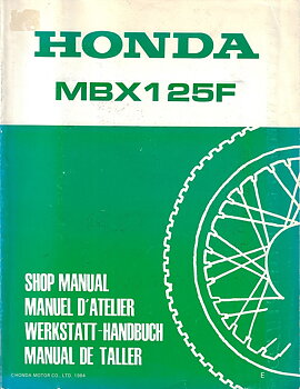 Verkstadshandbok Original Honda MBX125 F  A11008401 E