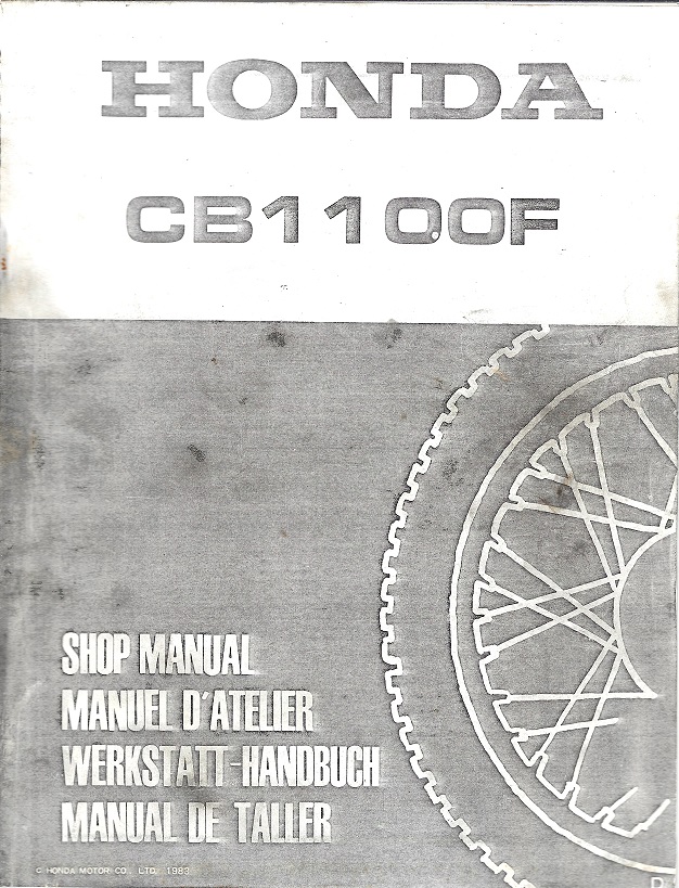 Verkstadshandbok Original Honda CB1100F  1983-84