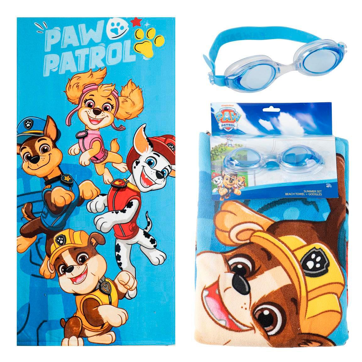 Paw Patrol Handduk Simglasögon Set