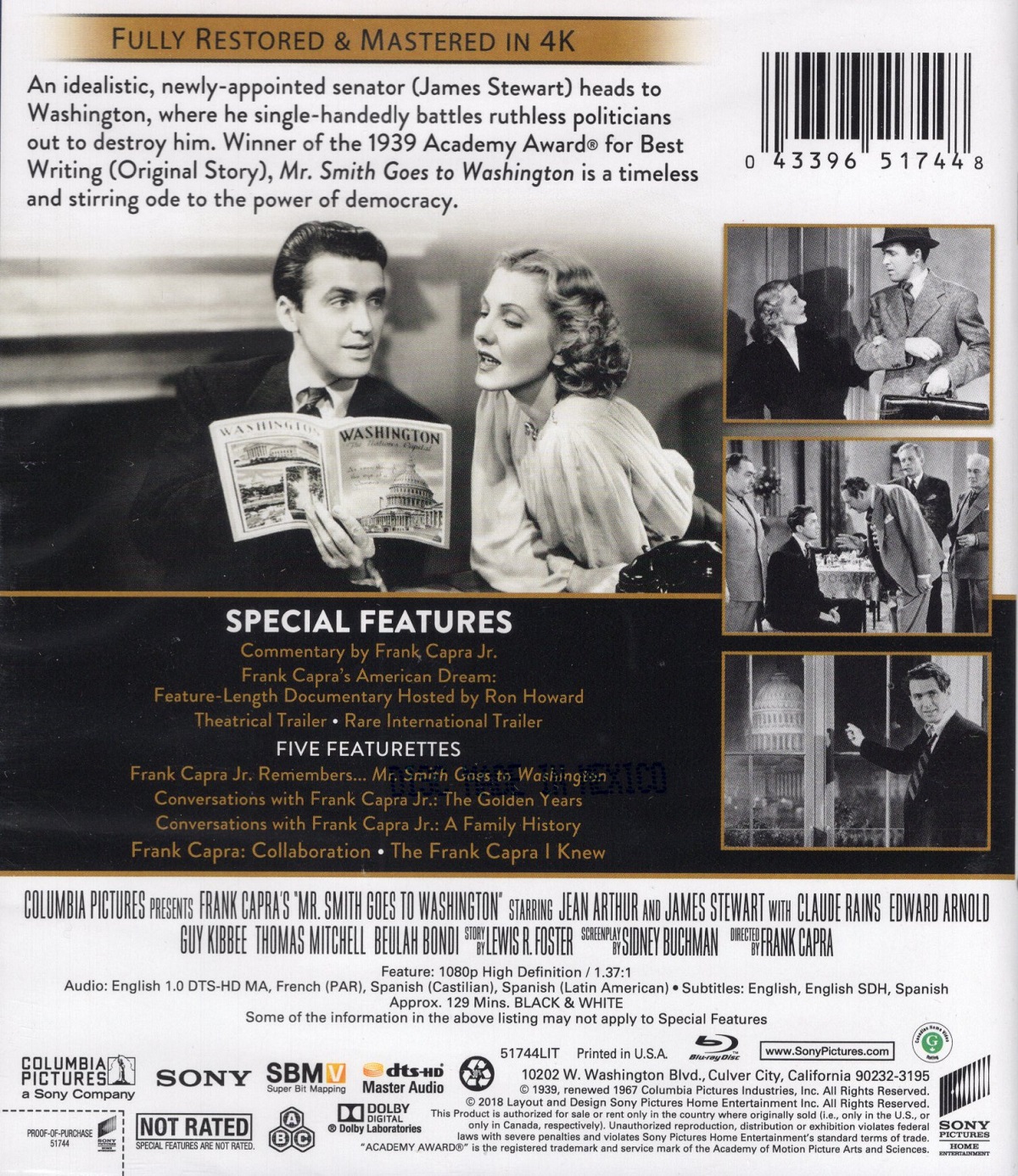 Mr. Smith Goes To Washington (ej svensk text) (Blu-ray) - 2