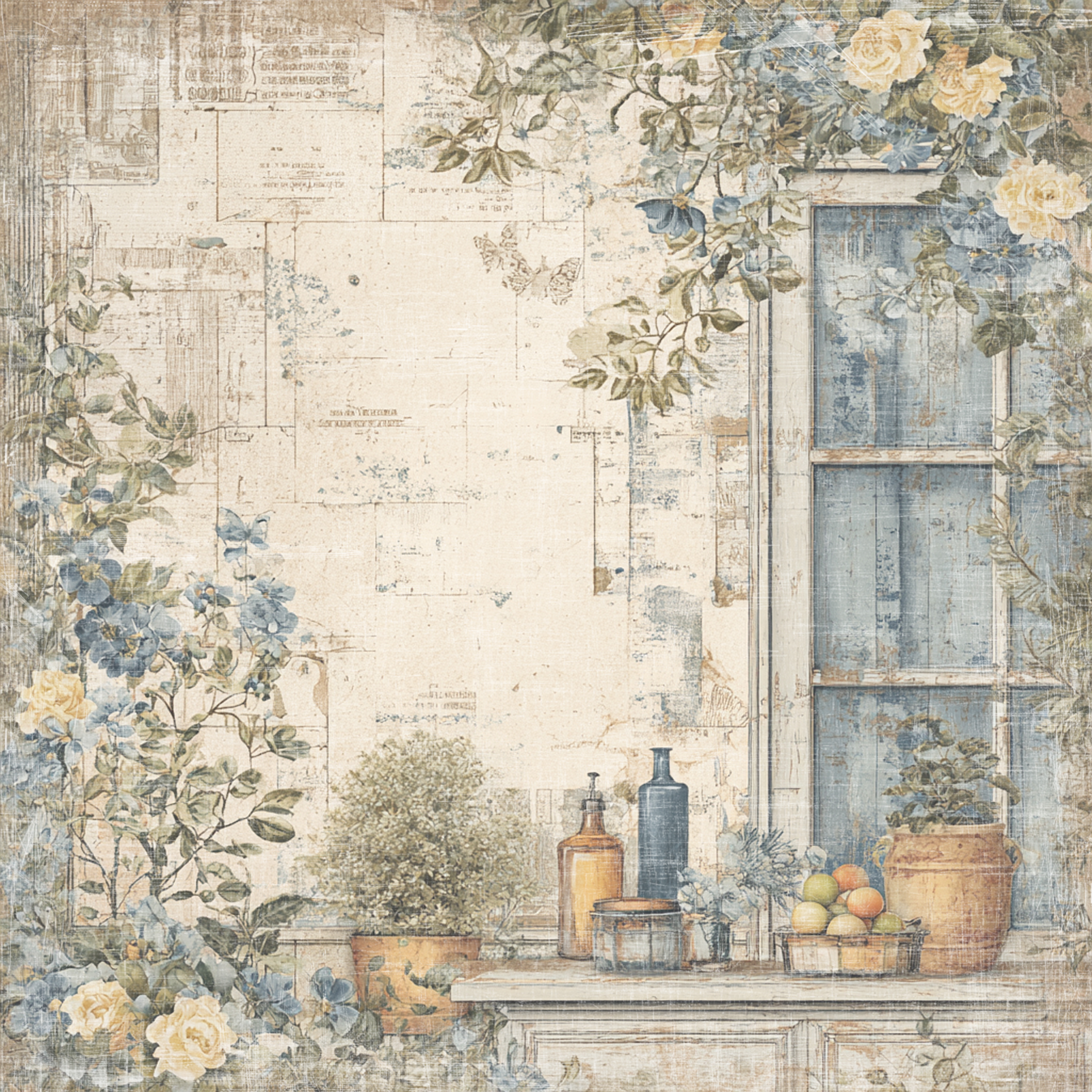 Papper Scrapbooking  Reprint -Summer Meadow -  12x12 (30,5 x 30,5 cm)