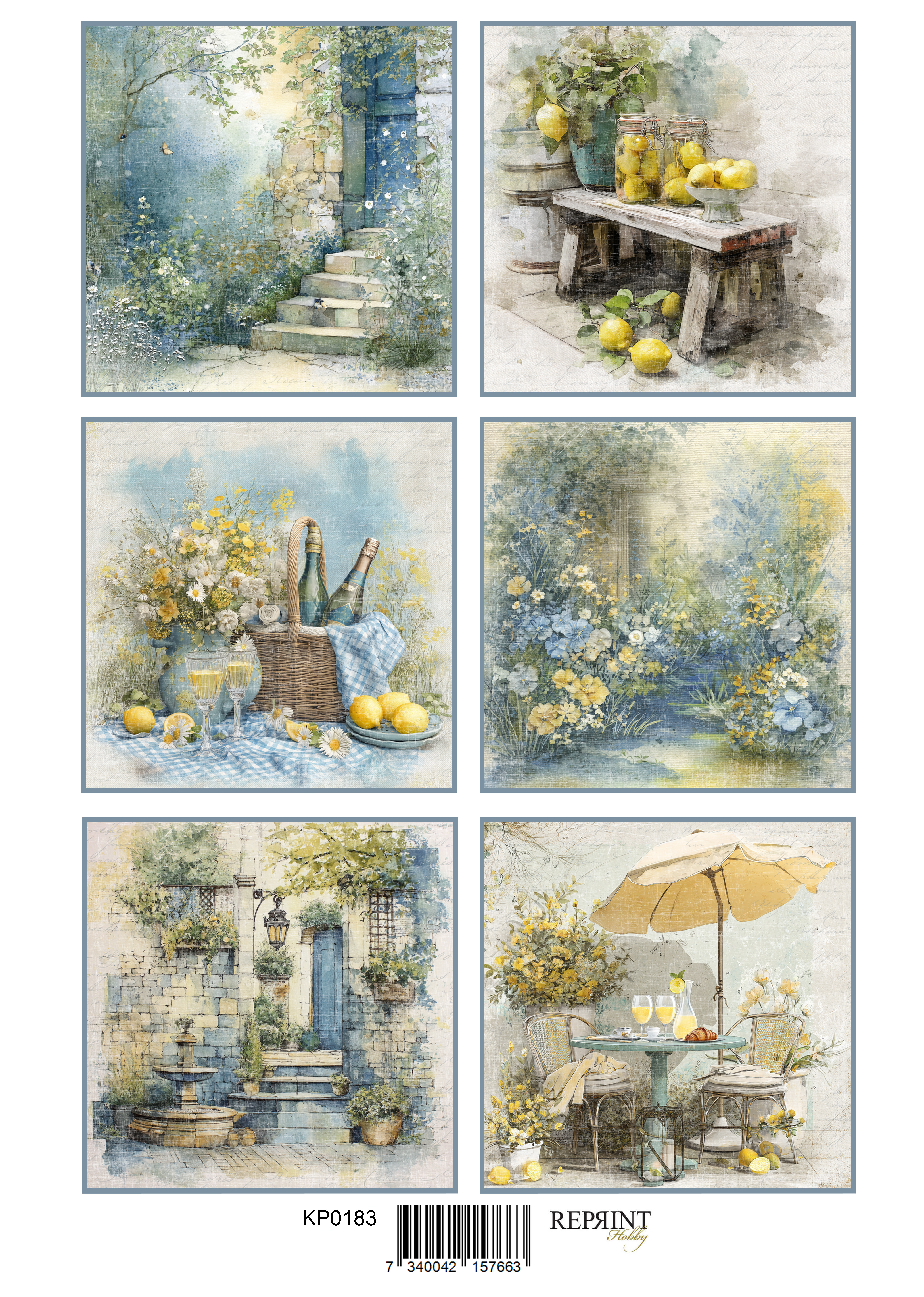 Papper Klippark -  Summer Meadow  Tags -  A4