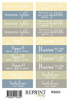 Stickers Reprint - Summer Meadow Norsk text  -  11x16 cm