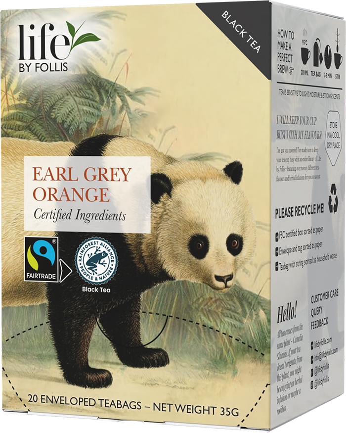 Life by Follis Earl Grey Orange Rainforest Fairtrade - Tepåsar 20-pack