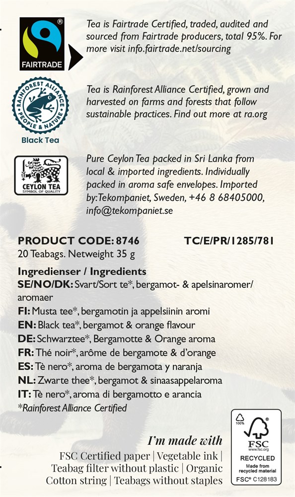 Life by Follis Earl Grey Orange Rainforest Fairtrade - Tepåsar 20-pack - 2