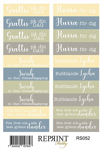 Stickers Reprint - Summer Meadow Svensk text  -  11x16 cm