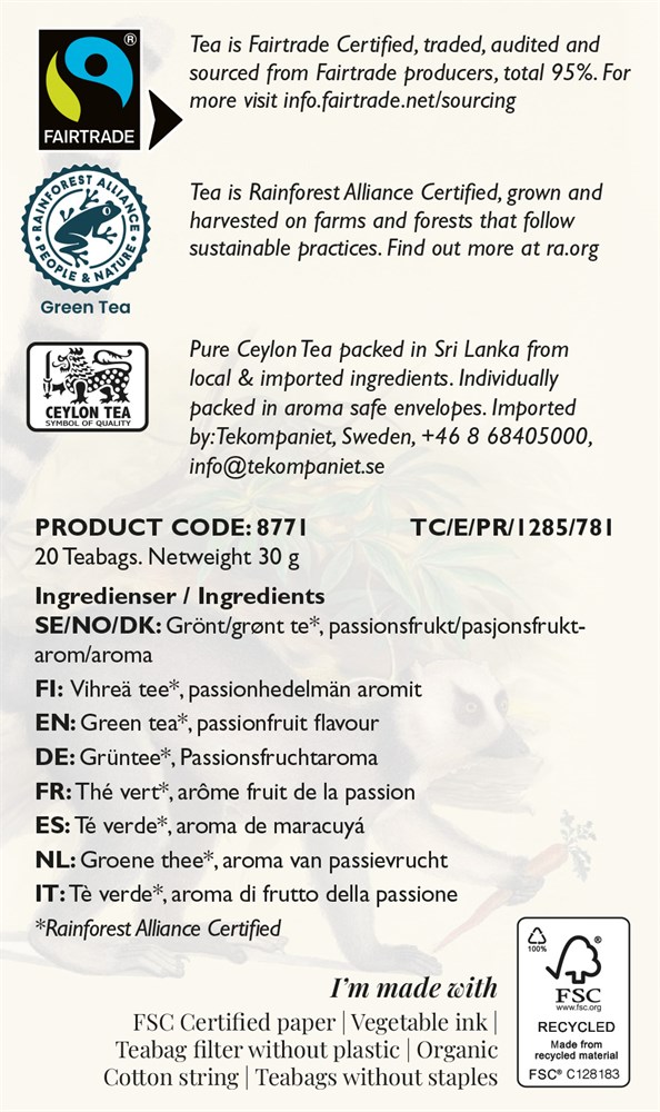 Life by Follis Passion Fruit Rainforest Fairtrade - Tepåsar 20-pack - 2