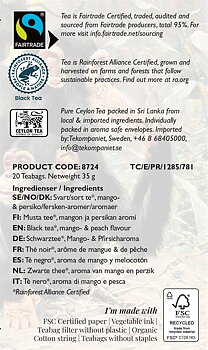 Life by Follis Mango Peach Rainforest Fairtrade - Tepåsar 20-pack